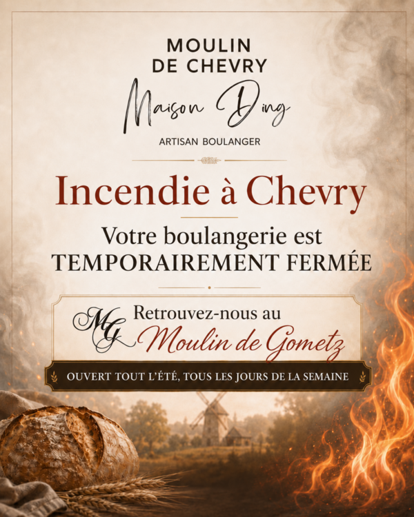 Boulangerie temporairement fermée
